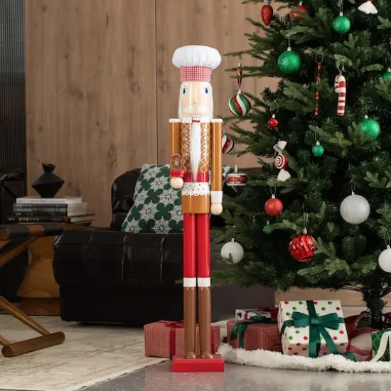 Glitzhome&reg; 42" Christmas Gingerbread Chef Nutcracker {4}