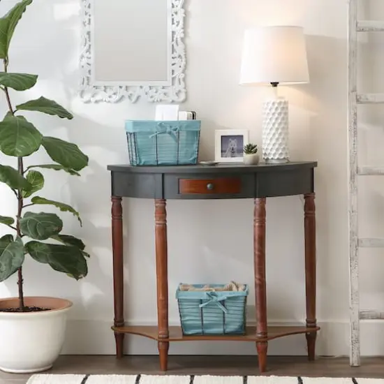 DII&reg; Medium Vintage Gray Wire Basket with Aqua Liner, 2ct. {6}