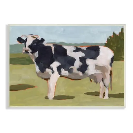 Stupell Industries Dairy Farm Cow Grazing Country Cattle Traditional Painting Wall Plaque {1}