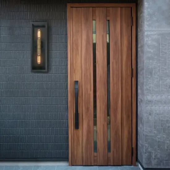 Hello Honey&reg; Lloyd Matte Black Modern Minimalist Metal & Glass Wall Mounted Outdoor Light {3}