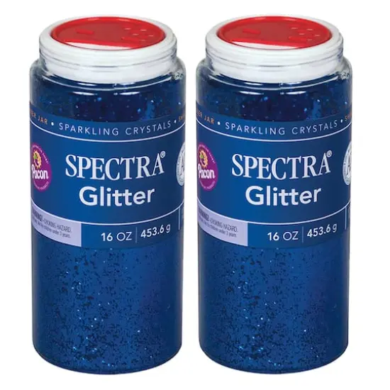 Pacon&reg; Spectra&reg; Glitter Sparkling Crystals, 2ct. Blue {1}