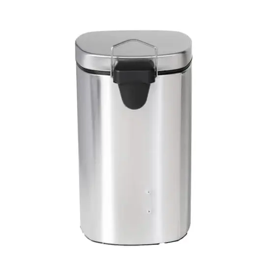 Honey Can Do 12-Liter Stainless Steel Step Trash Can {6}