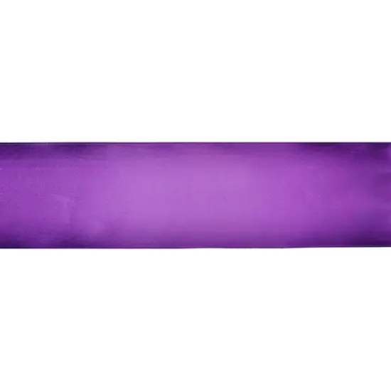 2.5" x 10yd. Satin Wired Ribbon by Celebrate It&reg; Specialty Eggplant {5}
