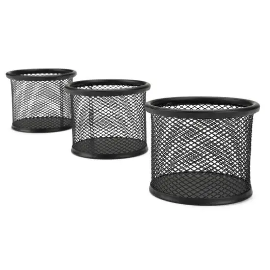 Mind Reader 3 Pack Black Mesh Paper Clip Holder {8}