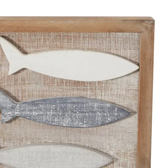42" Gray Wood Coastal Wall Decor {3}