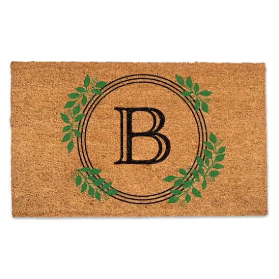 Laurel Circle Monogram Door Mat B {1}