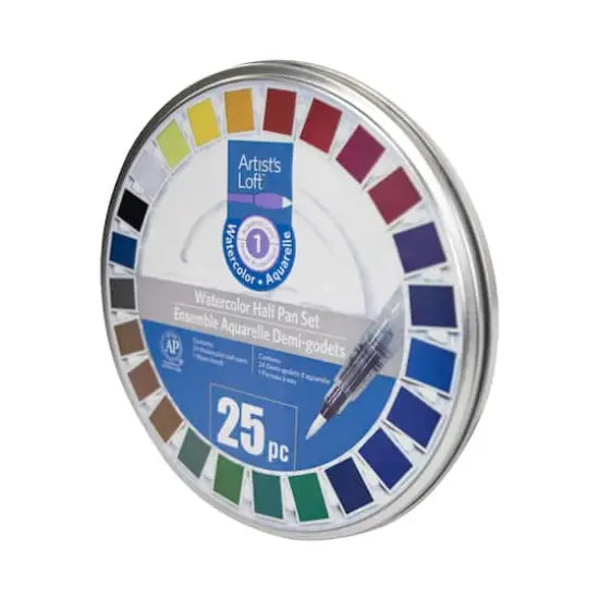 Watercolor Half-Pan Set with Water Brush by Artist's Loft&trade; {8}