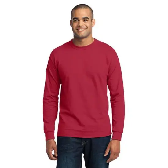 Port & Company&reg; Long Sleeve Adult Core Blend T-Shirt Red {4}