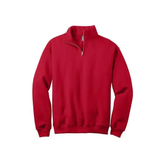 JERZEES&reg; NuBlend&reg; 1/4-Zip Cadet Collar Sweatshirt True Red {1}