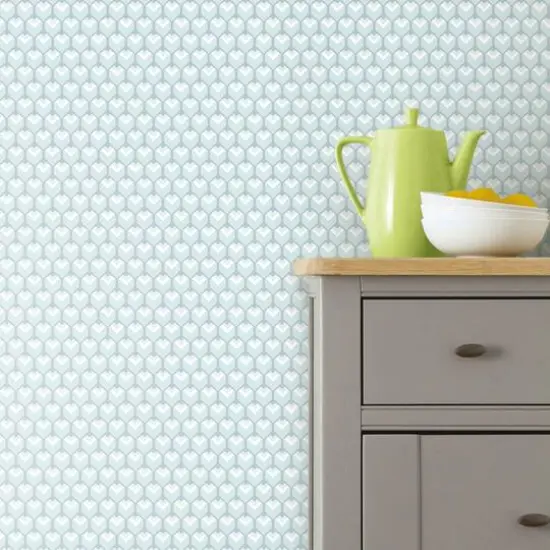 RoomMates 3D Petite Hexagons Peel & Stick Wallpaper Blue {5}