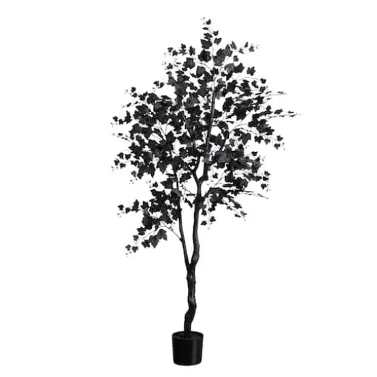 6ft. Artificial Halloween Black Maple Tree {1}