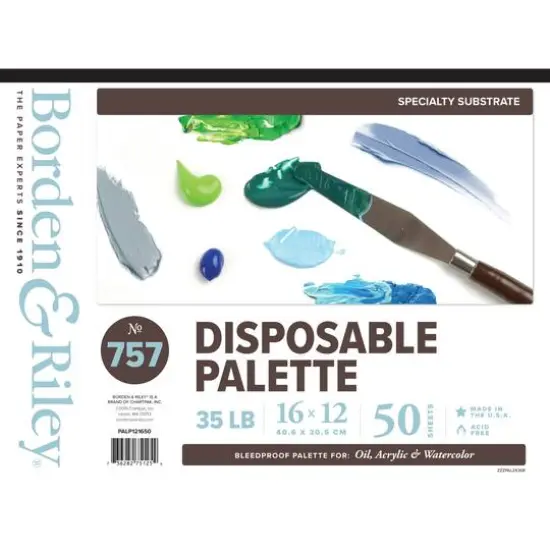 Borden & Riley&reg; No.757 Disposable Palette Paper Pad {1}