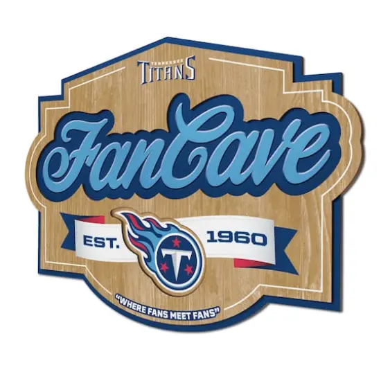 NFL Fan Cave Sign Tennessee Titans {1}