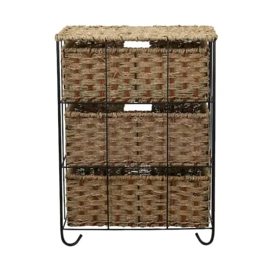 Household Essentials 3-Drawer Wicker Storage Unit {8}