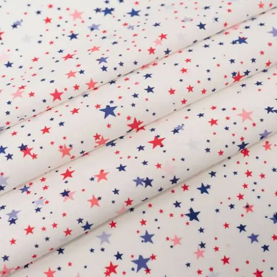 SINGER Stacked Stars Americana Cotton Fabric {3}
