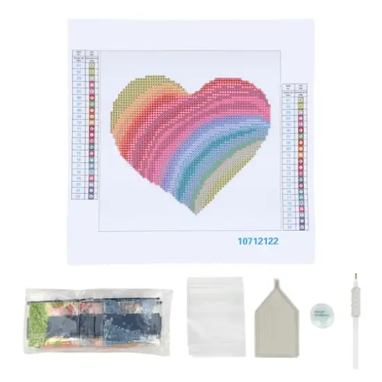 Rainbow Heart Diamond Art Kit by Make Market&reg; {3}