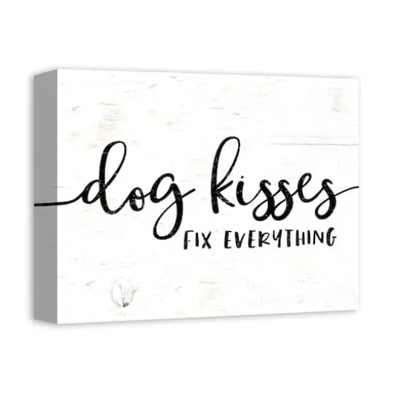 Dog Kisses Fix Everything Canvas Wall Art {3}