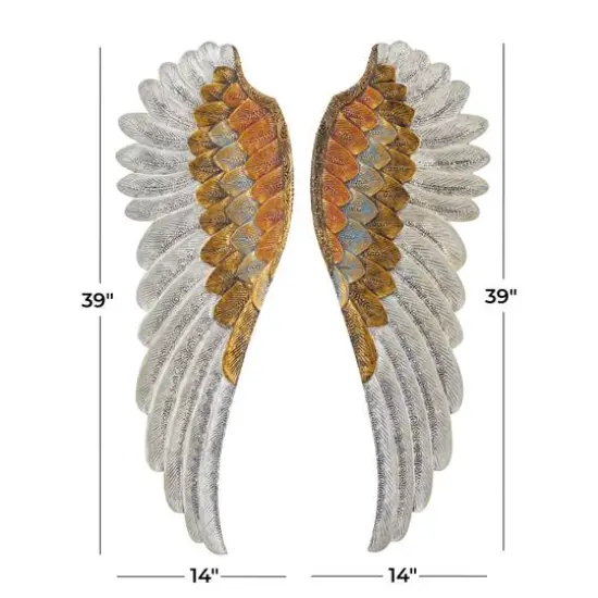 Set of 2 Gold MDF Modern Farmhouse Wall Decor, 39" x 14" {6}