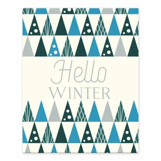 Mod Cool Tree Pattern Hello Winter 8x10 Tabletop Canvas {1}