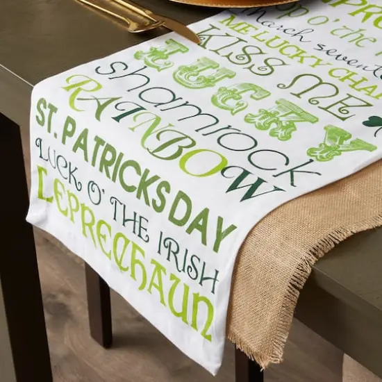 DII&reg; 108" St Patrick's Day Print Table Runner {5}
