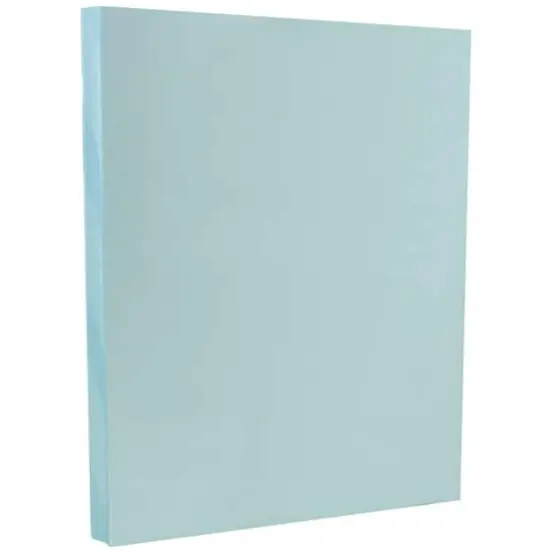 JAM Paper 8.5'' x 11'' 67lb. Vellum Bristol Cardstock, 50 Sheets Blue {1}