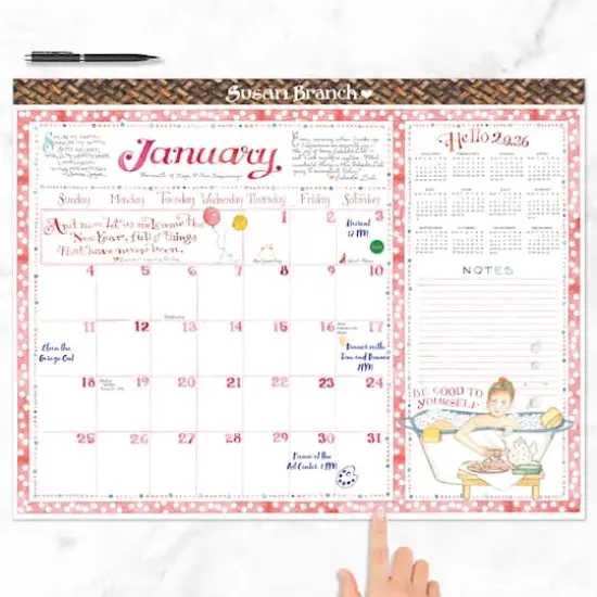 2026 Susan Branch Large Desk Pad Monthly Blotter Calendar {3}