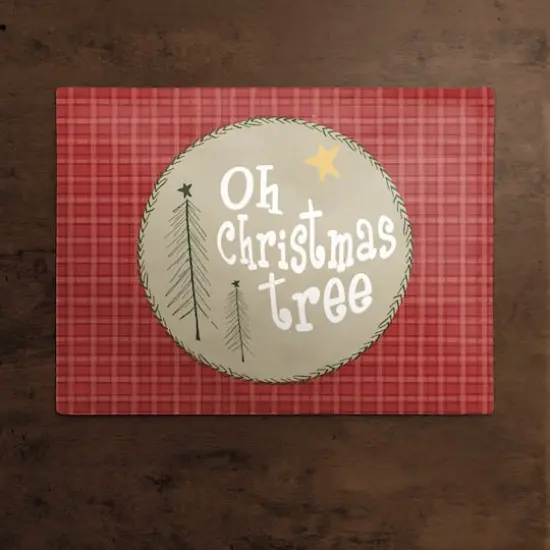 Christmas Quilt Pattern Poly Twill Placemat {3}