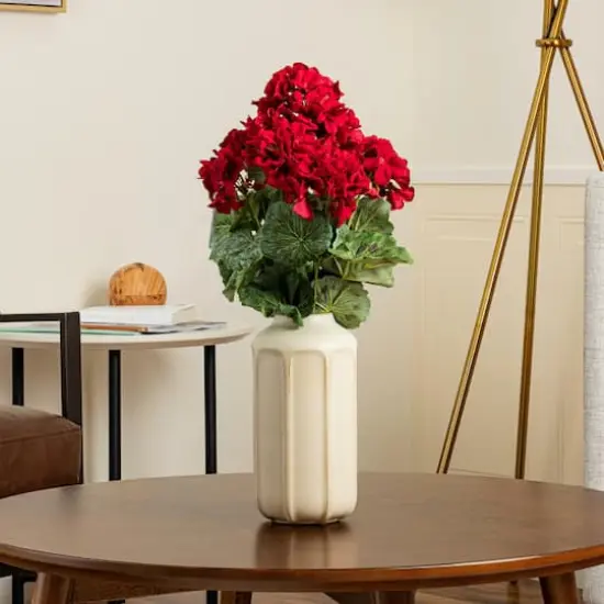 Artificial Red Geranium Bush {3}