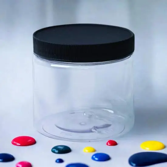 Jacquard Clear Container with Lid, 16oz. {1}