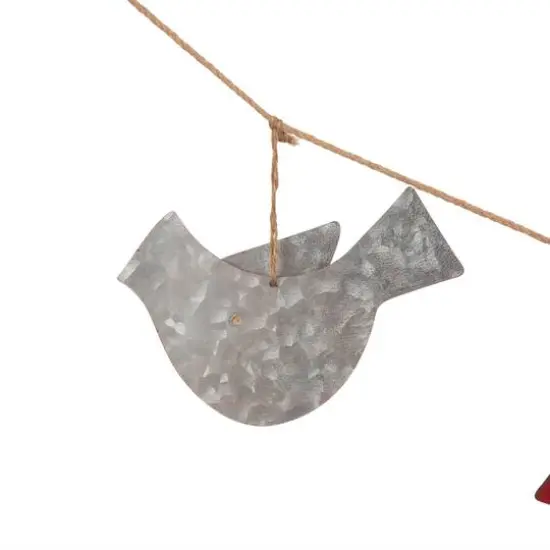 Glitzhome&reg; 6ft. Metal Christmas Birds Garland Set {7}