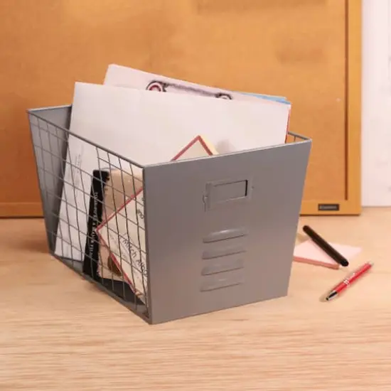 13" Gray Wire Multifunctional Basket {6}