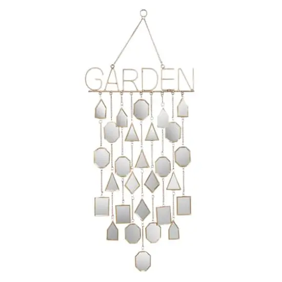 36" White Metal Eclectic Garden Windchime {1}