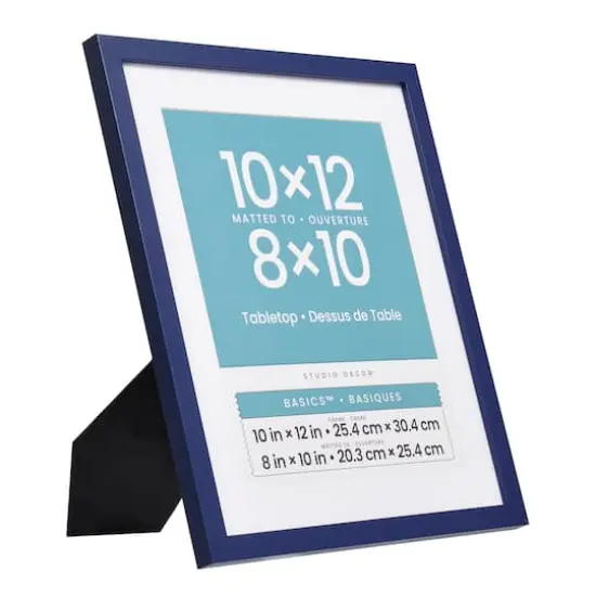 Basics&trade; Linear Tabletop Frame with Mat by Studio D&eacute;cor&reg; Navy {3}