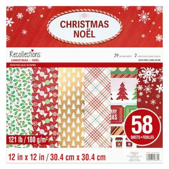 12" x 12" Peppermint Christmas Paper Pad by Recollections&trade; {1}