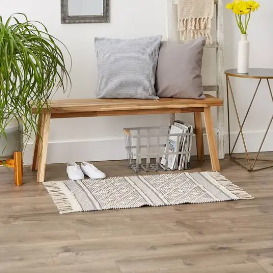 DII&reg; Diamond Textured Hand-Loomed Rug, 2ft. x 3ft. Natural and Gray {7}