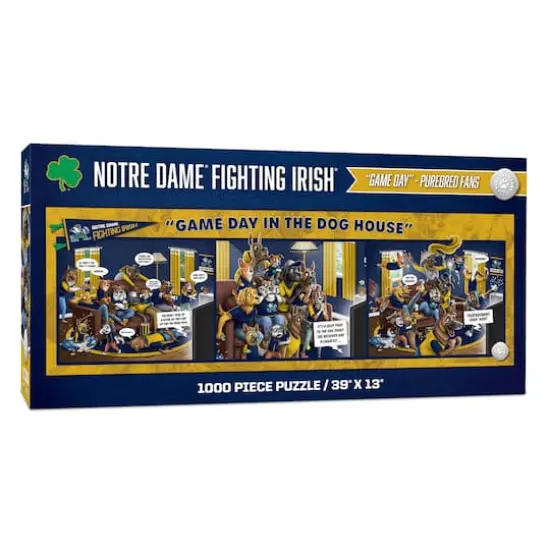 College Game Day in the Dog House 1,000 Piece Puzzle Notre Dame Fighting Irish {1}