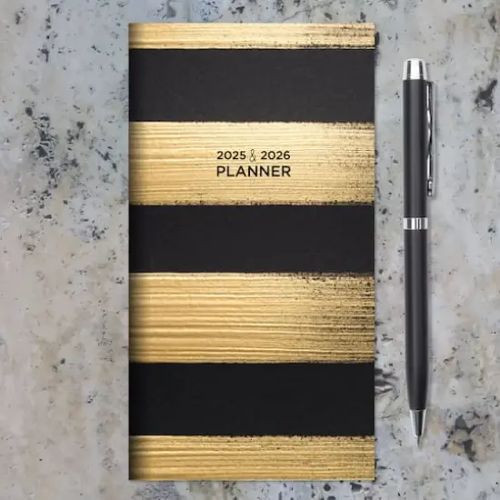 TF Publishing 2025 - 2026 Black & Gold Small Monthly Pocket Planner {9}