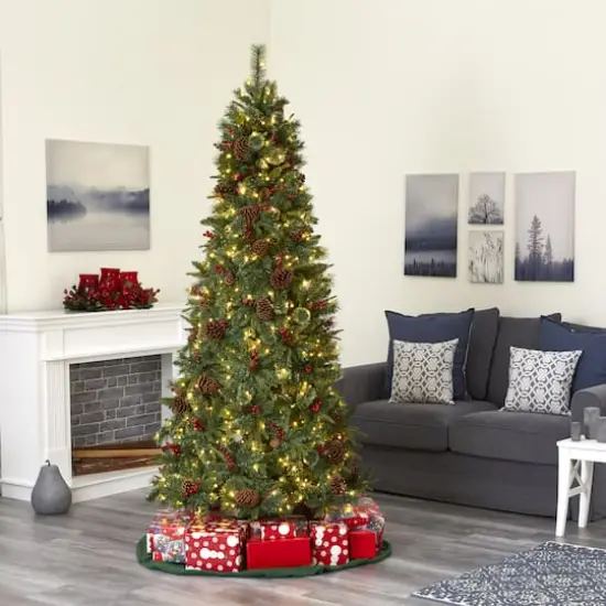 7.5ft. Pre-Lit Norway Mixed Pine Artificial Christmas Tree, Clear LED Lights {8}