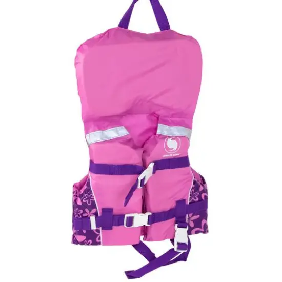 Swim Central 20" Pink & Purple Floral Girl Infant Life Jacket Vest with Handle {5}