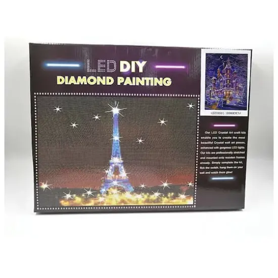 Sparkly Selections House & Christmas Tree Pre-Framed Diamond Painting Kit with Backlighting {3}