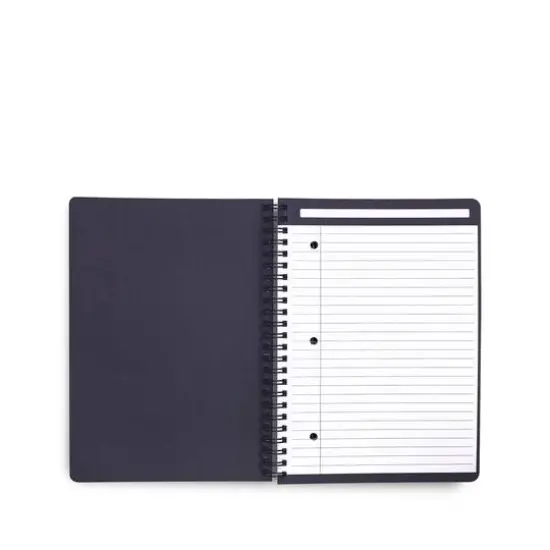 Vera Bradley® Java Navy & White Mini Spiral Notebook with Pocket {3}