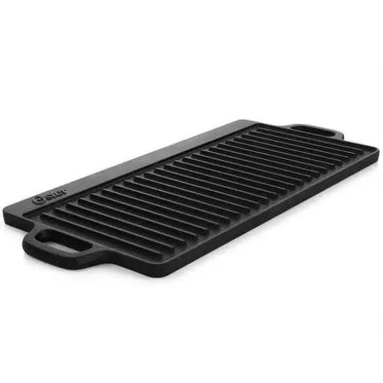 Oster Castaway Pre-Seasoned 18" x 9" Cast Iron Reversible Griddle {4}