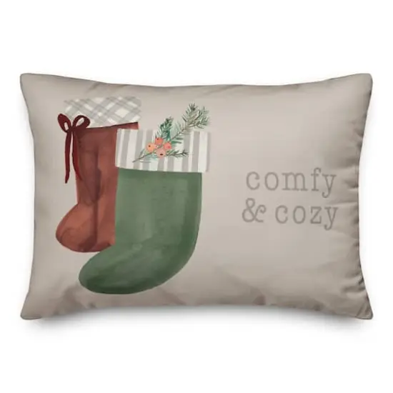 Comfy & Cozy Stockings Throw Pillow {1}