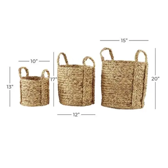 Natural Seagrass Basket Planter Set {6}