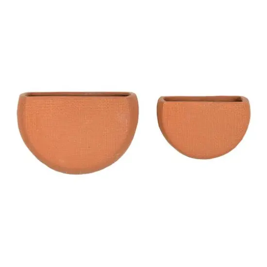 Hello Honey&reg; Stoneware Wall Planters Set Brown {2}