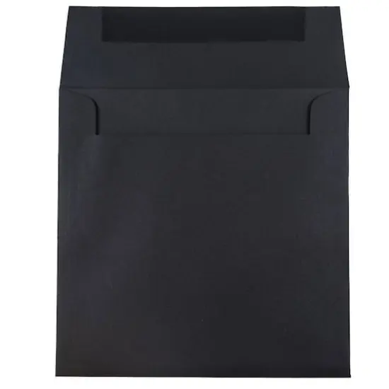 JAM Paper 7.5" x 7.5" Square Invitation Envelopes, 25ct. Black Linen {4}