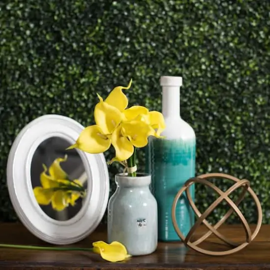 Yellow Calla Lily Artificial Bundle {4}