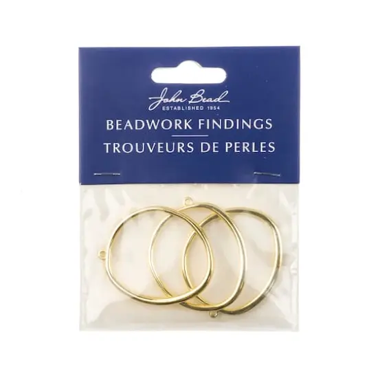 John Bead Beadwork Findings Gold Organic Circle Pendant, 3ct. {4}