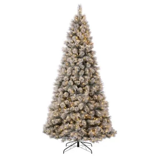 9ft. Pre-Lit Artificial Spruce Christmas Tree, Warm White LED Lights {1}