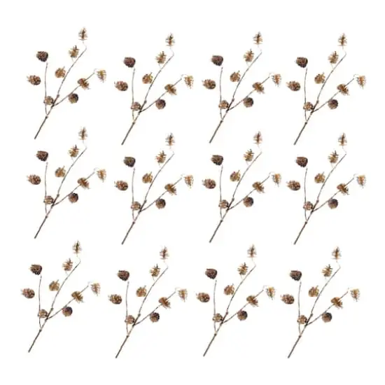 Brown & Gold Colored Pinecone Spray, 12ct. {1}